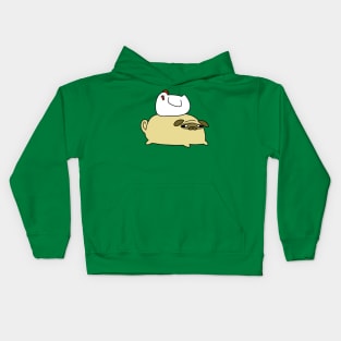 Little Chicken and Pug Kids Hoodie